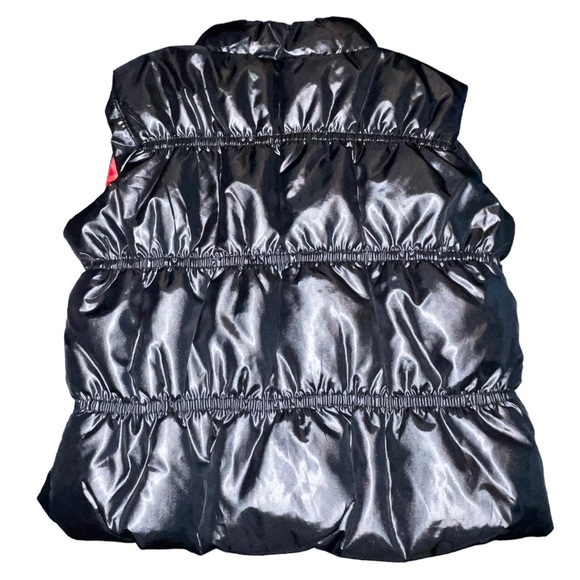 Disney Baby Infant Girls Puffer Vest Black Res Embroidered Minnie Mouse Logo - Picture 3 of 4